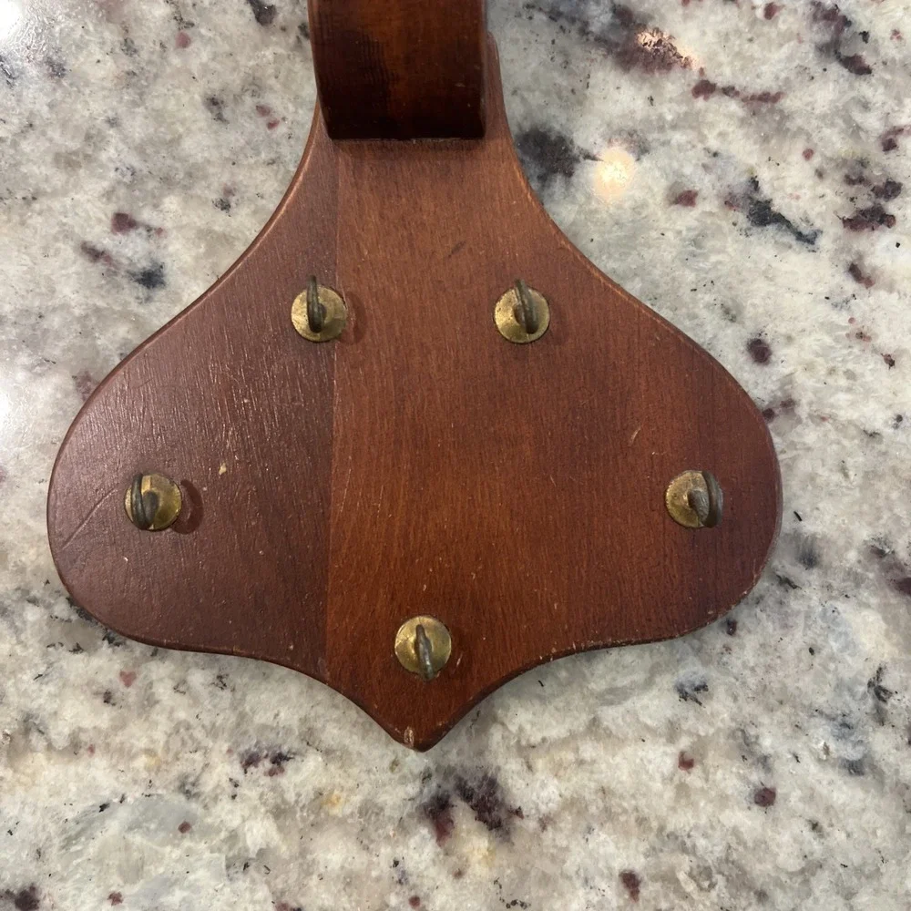 Wooden Slotted Mail Bill Letter Sorter Holder Organizer Wood Key Holder Vintage